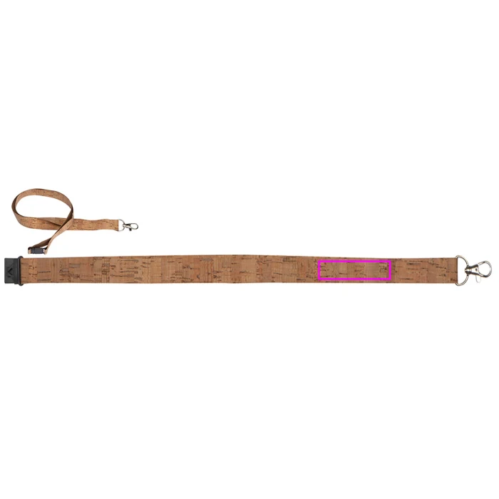 Schemat znakowania dla Grawerowanie laserowe - L2 na gadżecie: Beżowa smycz korkowa z logo – ekologiczny gadżet firmowy