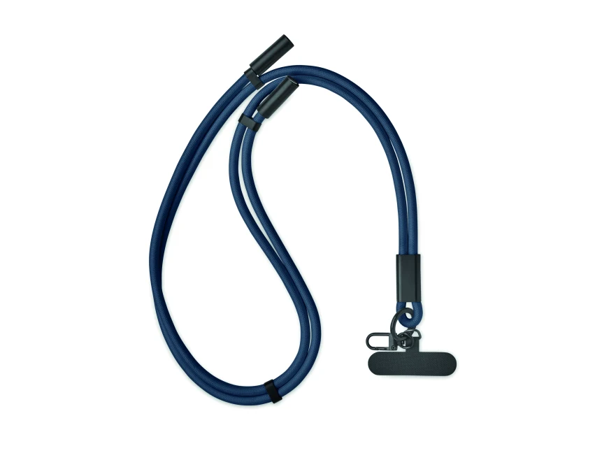 Granatowa smycz ładująca 60W RPET z klipsem i logo