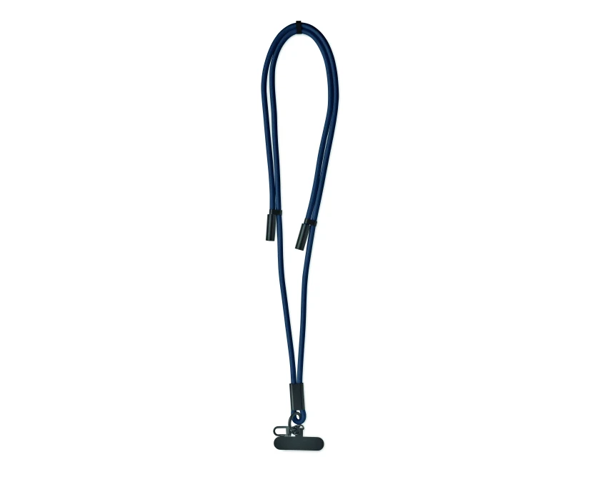 Granatowa smycz ładująca 60W RPET z klipsem i logo