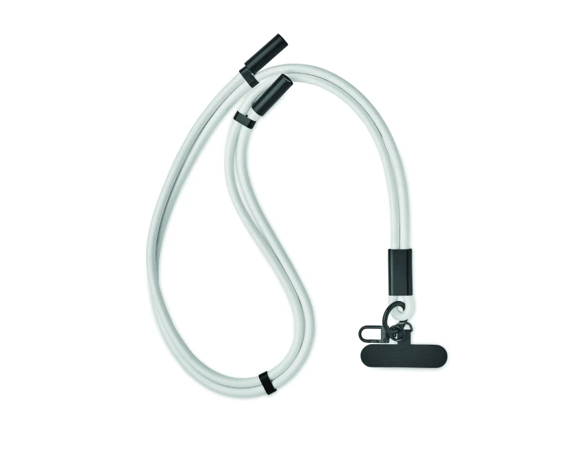 Biała smycz ładująca 60W RPET USB-C z klipsem na klucze