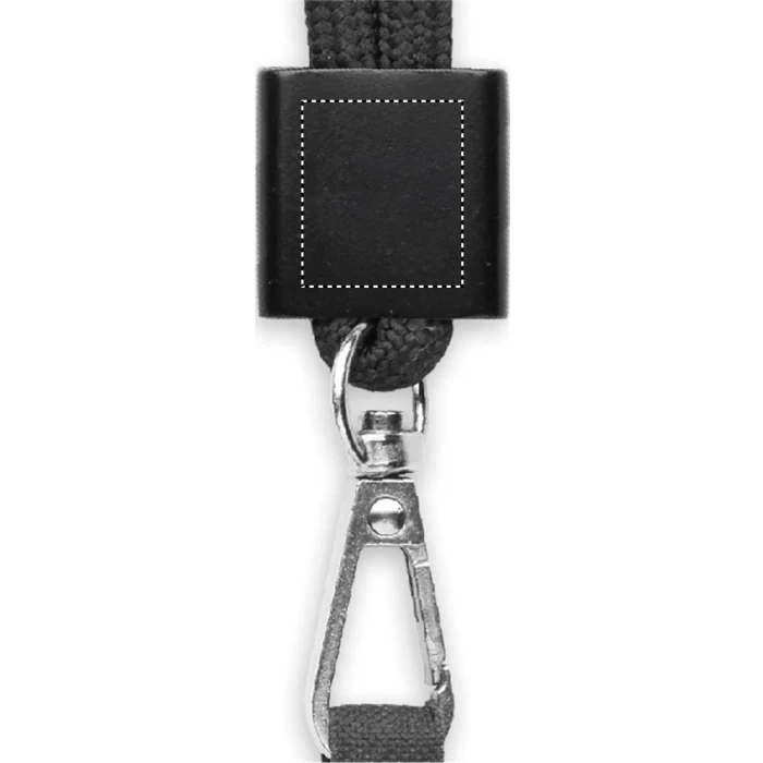 Schemat znakowania dla Doming - DO1 na gadżecie: Czarna smycz do telefonu RPET Nonette z metalowym karabińczykiem