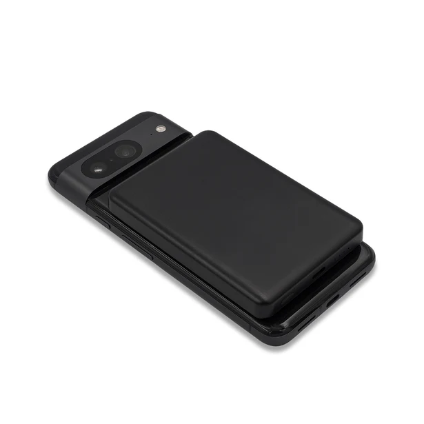 Powerbank magnetyczny 5000mAh czarny z logo firmy QI 15W