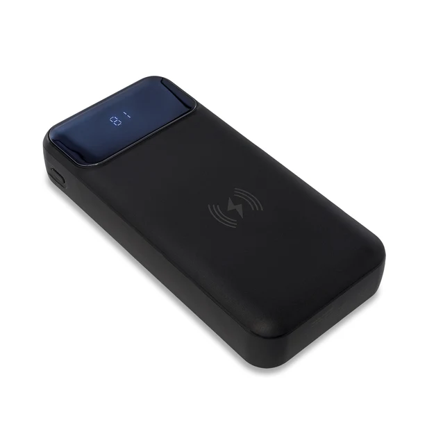 Power bank Supremi 20000 mAh czarny z indukcją i logo