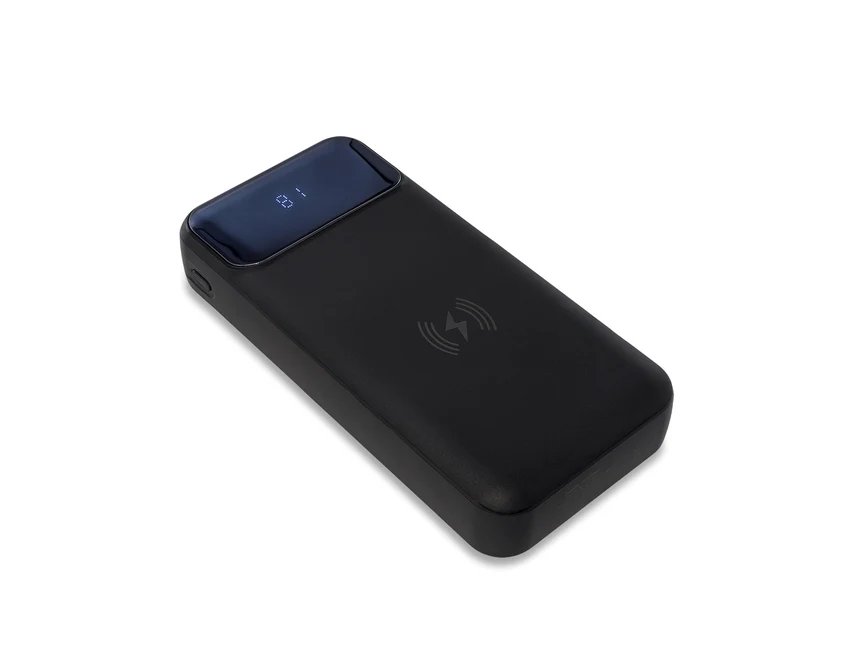 Power bank Supremi 20000 mAh czarny z indukcją i logo