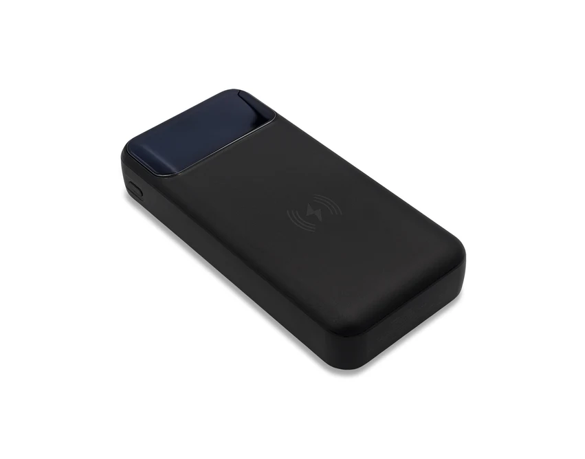Power bank Supremi 20000 mAh czarny z indukcją i logo