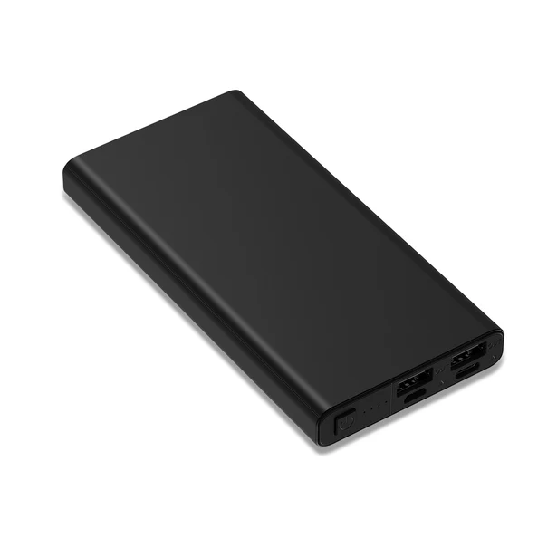 Czarny power bank 10000 mAh Banco z grawerem logo