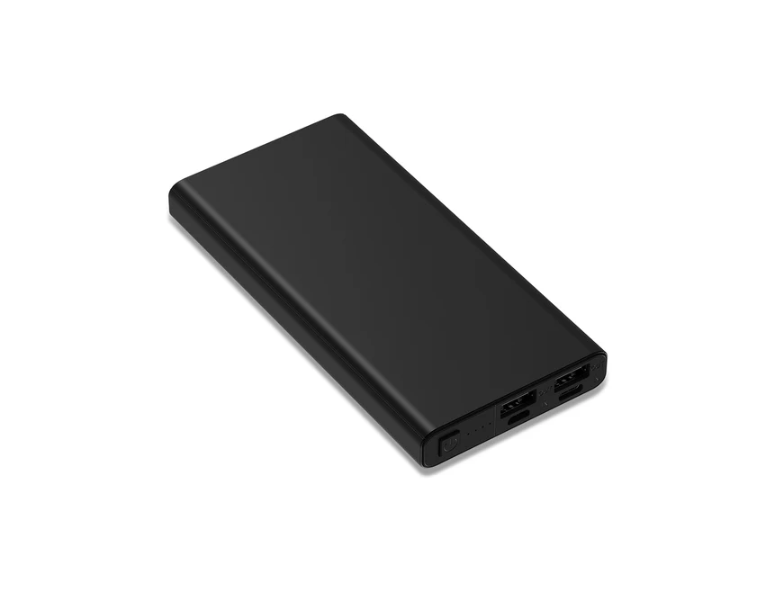 Czarny power bank 10000 mAh Banco z grawerem logo