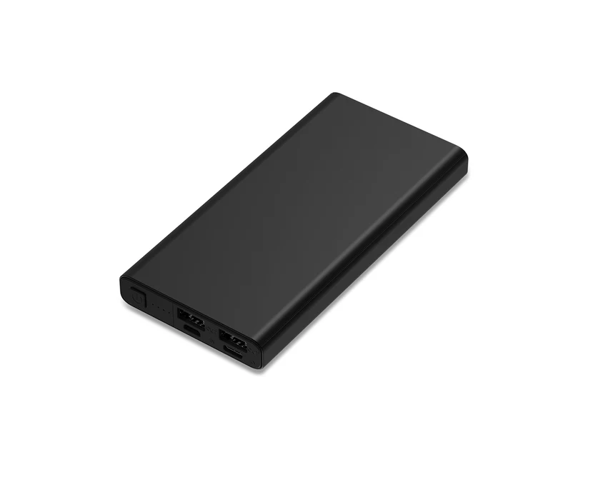 Czarny power bank 10000 mAh Banco z grawerem logo