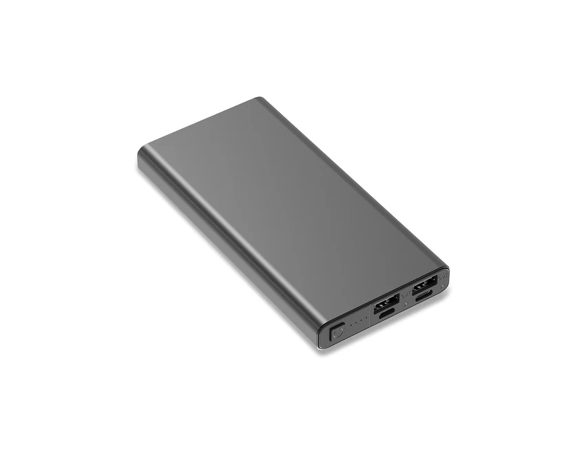 Power bank 10000 mAh Banco grafitowy z logo firmy