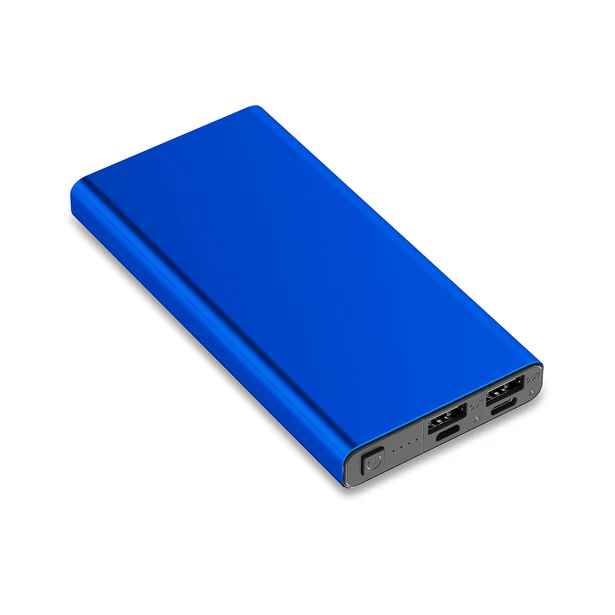 Powerbank 10000 mAh Banco niebieski z logo firmy