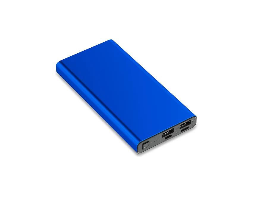 Powerbank 10000 mAh Banco niebieski z logo firmy