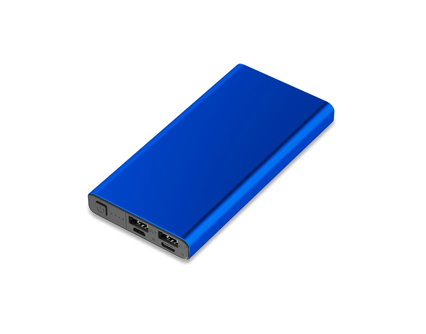 Powerbank 10000 mAh Banco niebieski z logo firmy