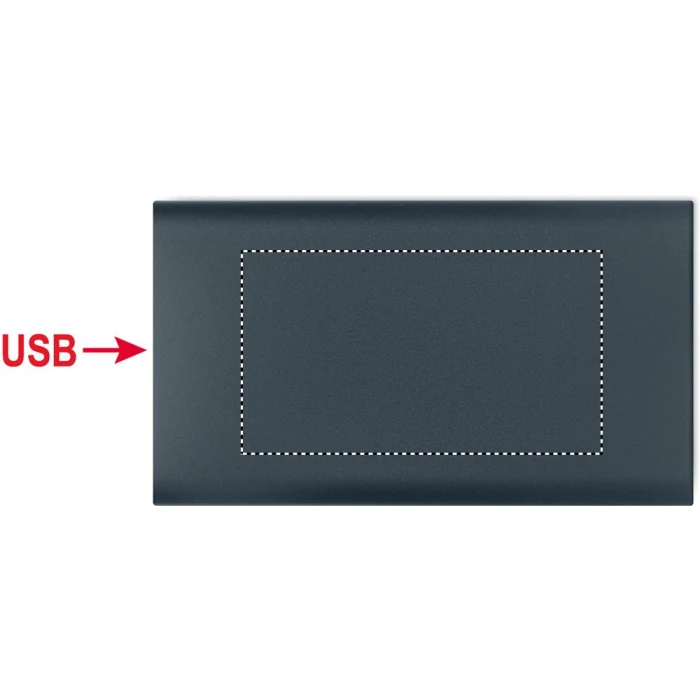 Schemat znakowania dla Grawerowanie laserowe - L3 na gadżecie: Granatowy power bank 15W 5000mAh z logo – aluminium