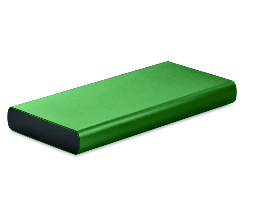 Power bank 10000mAh aluminium PD z logo ciemnozielony