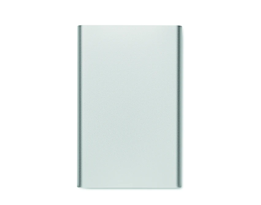 Srebrna ładowarka bezprzewodowa 5000 mAh Pawtt z logo