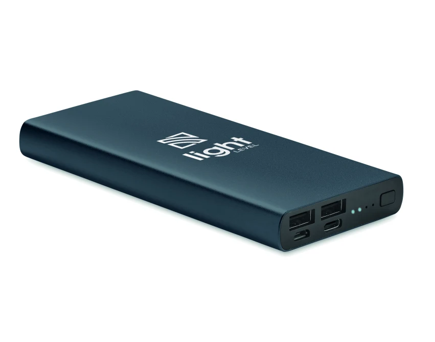Powerbank 10000mAh PD Francuski Granat Aluminium z Logo