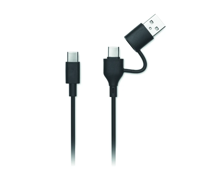 Power bank 5000 mAh granatowy z recyklingu z logo