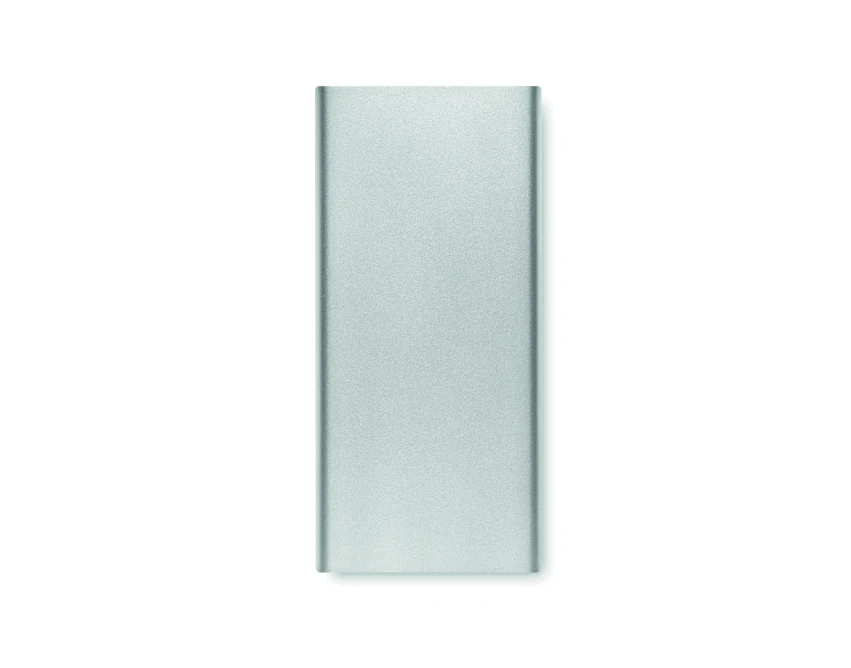 Power bank 10000 mAh srebrny mat z logo – aluminium, USB-C