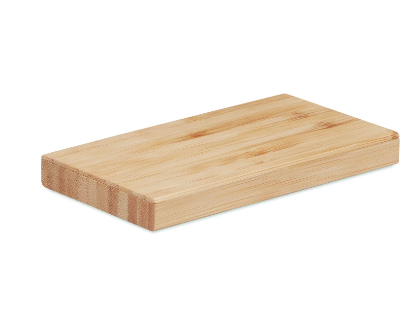 Bambusowy powerbank solarny 4000 mAh z logo Arena