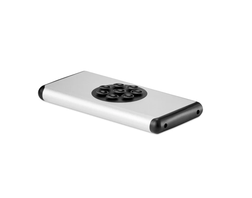 Powerbank 10000mAh srebrny mat z logo – aluminium PD