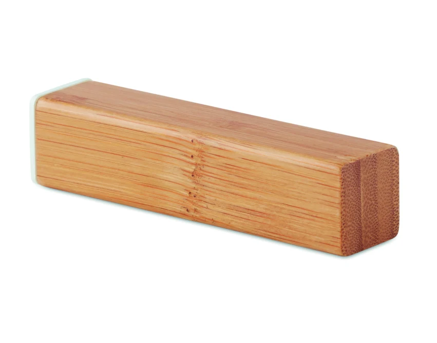 Bambusowy powerbank 2200 mAh z logo USB-C Drewno