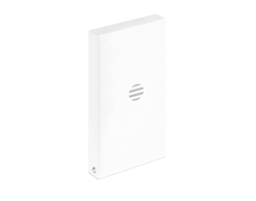 Power bank solarny 8000 mAh srebrny z recyklingu z logo