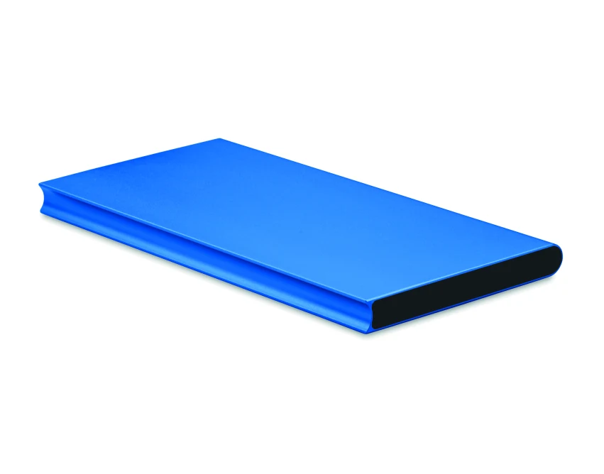 Niebieski power bank 8000 mAh aluminium z grawerem logo