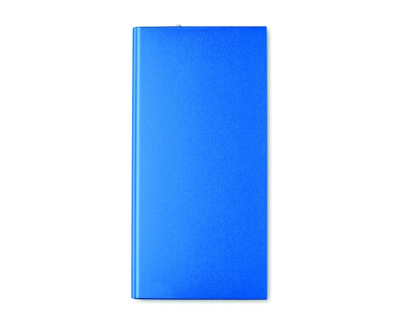 Niebieski power bank 8000 mAh aluminium z grawerem logo