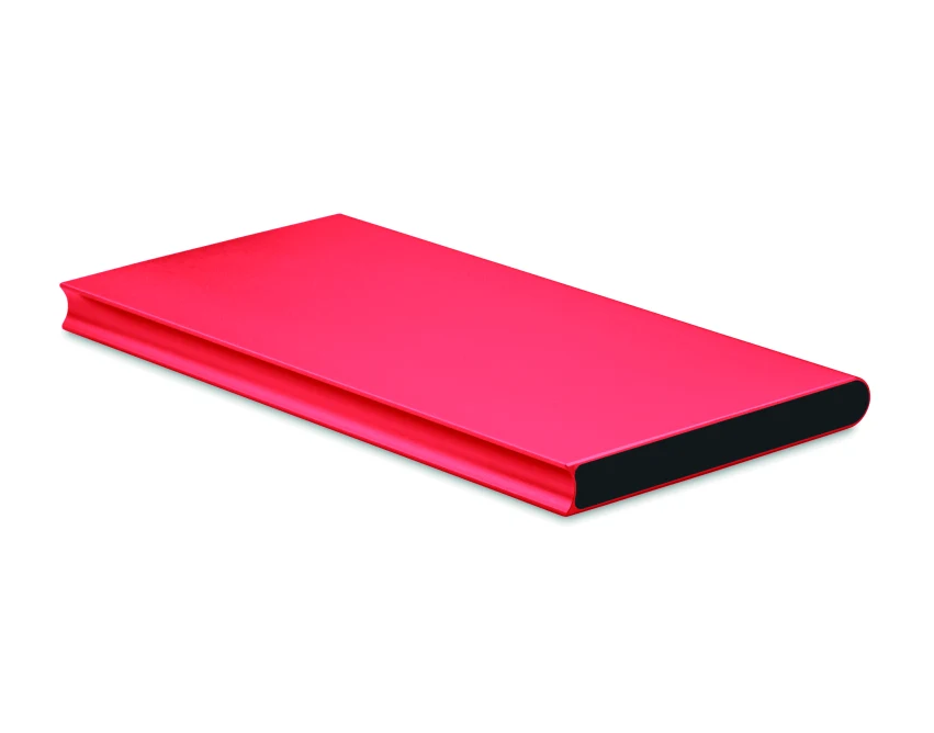 Power bank 8000mAh czerwony z logo – Powerflat8 aluminium