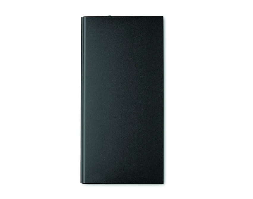 Powerbank 8000 mAh czarny aluminium z logo – biznesowy