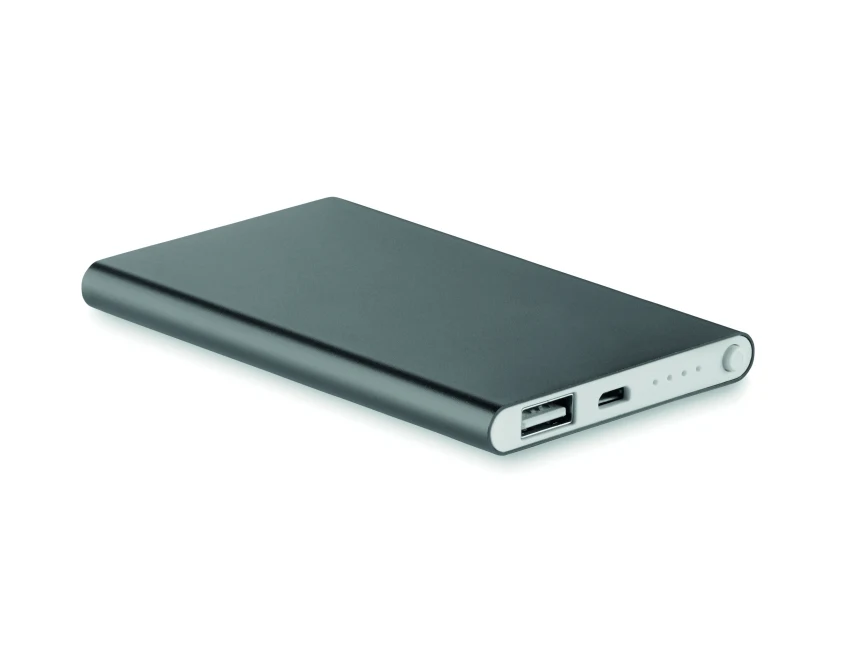 Powerbank tytanowy 4000mAh z grawerem logo – aluminium eco