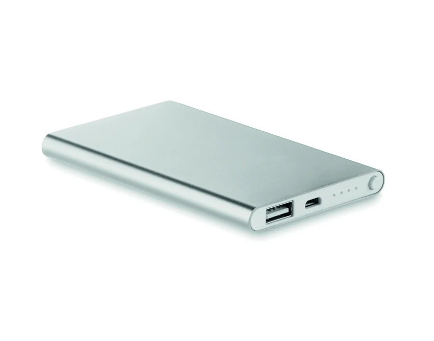 Powerbank z grawerem 4000 mAh srebrny mat – prezent firmowy