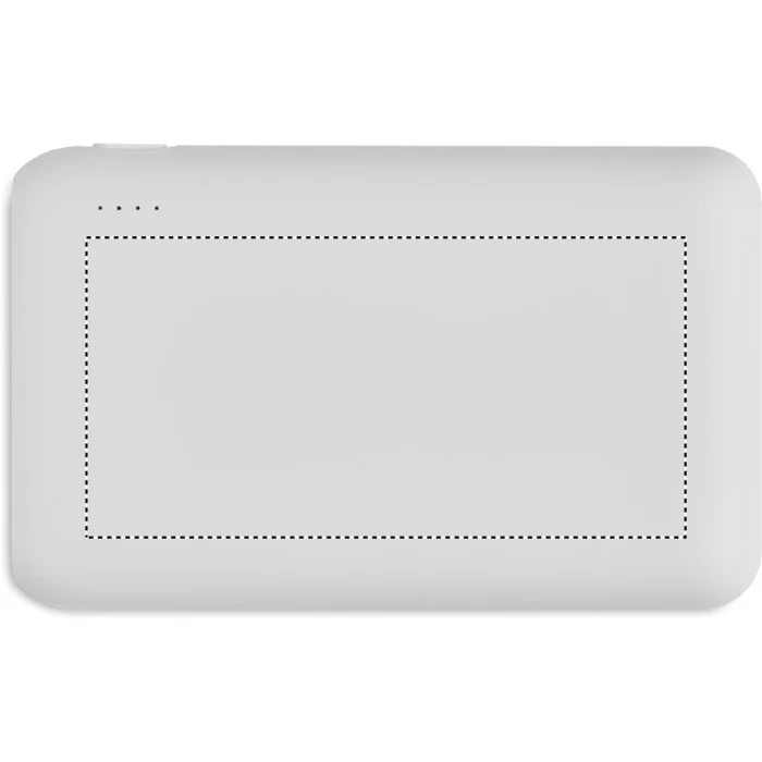 Schemat znakowania dla Doming - DO1 na gadżecie: Biały powerbank 5000 mAh z logo – ekologiczny i elegancki