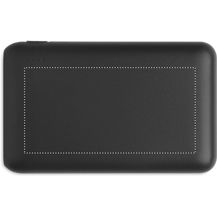 Schemat znakowania dla Doming - DO1 na gadżecie: Powerbank 5000 mAh czarny z logo, ABS, USB-C, LED