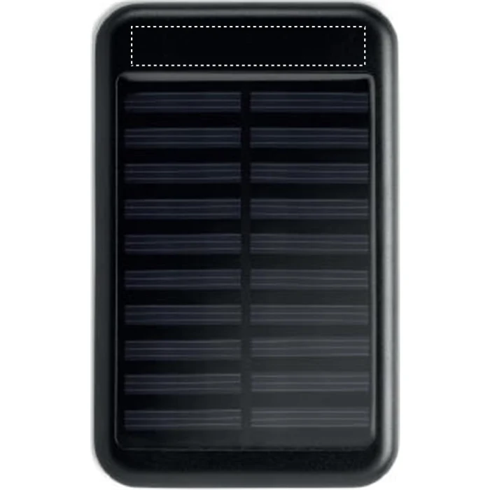 Schemat znakowania dla Nadruk UV - PD5 na gadżecie: Czarny power bank solarny 4000 mAh z grawerem, aluminium