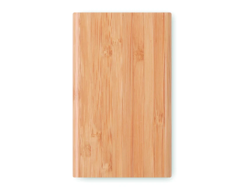 Bambusowy powerbank 4000 mAh z logo USB-C – wersja drewniana