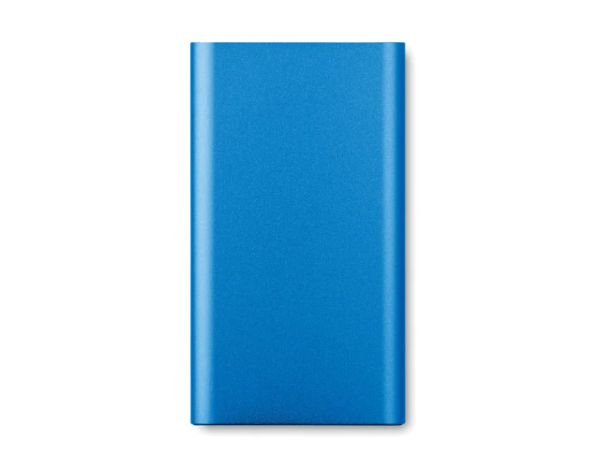 Niebieski powerbank aluminiowy 4000 mAh z grawerem logo