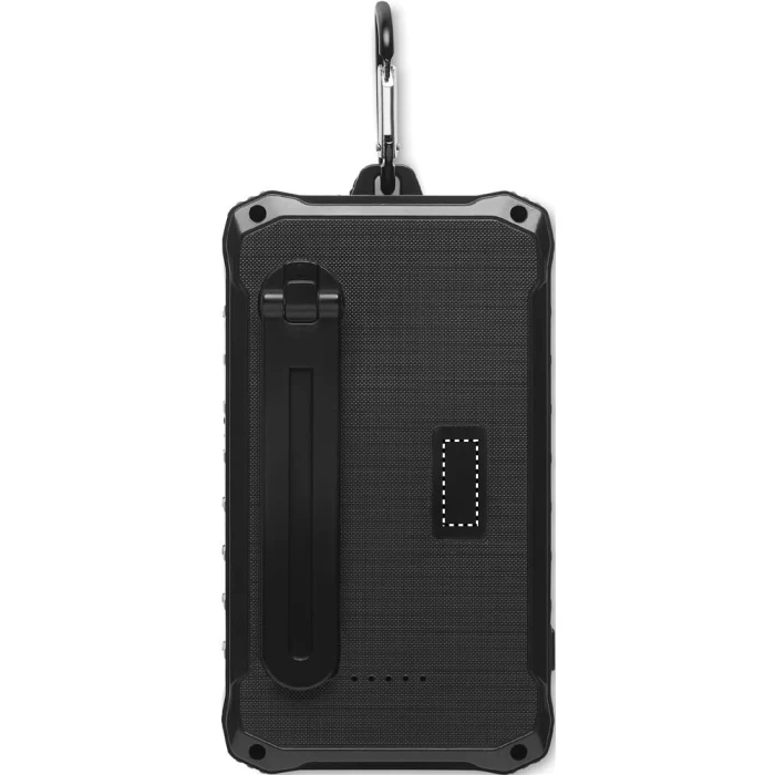 Schemat znakowania dla Tampondruk - P4 na gadżecie: Power bank solarny 8000mAh Dya czarny z korbką i LED