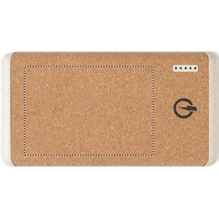 Schemat znakowania dla Sitodruk - S3 na gadżecie: Powerbank bezprzewodowy 10000 mAh z korka z logo, beżowy