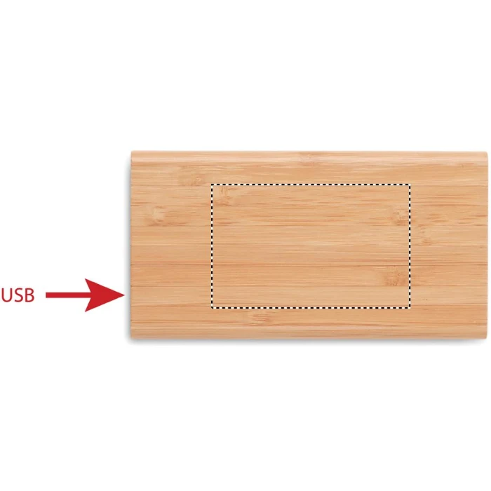 Schemat znakowania dla Grawerowanie laserowe - L3 na gadżecie: Powerbank bambusowy 6000 mAh z logo – ładowanie bezprzewodowe