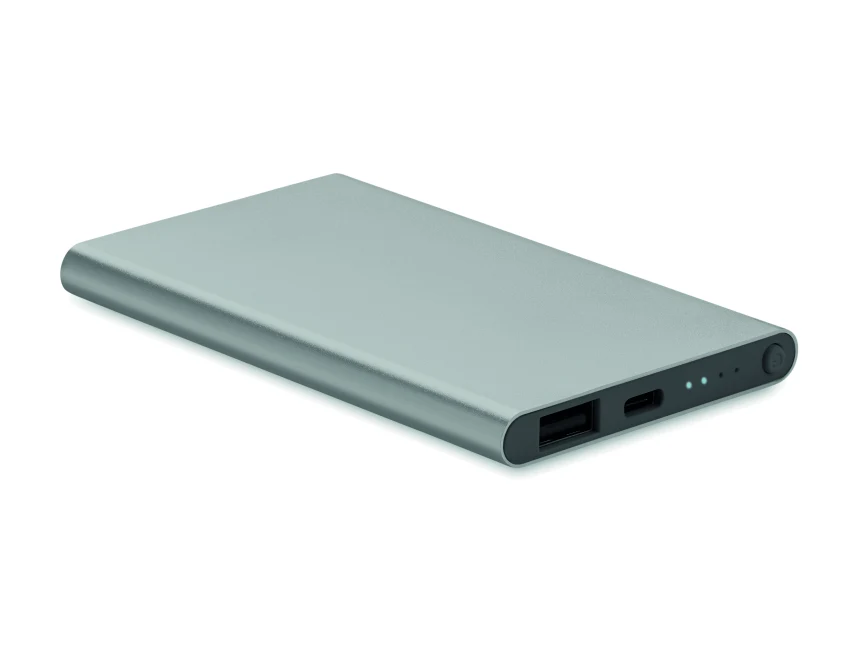 Powerbank tytanowy 4000 mAh z grawerem, USB-C – aluminium eco