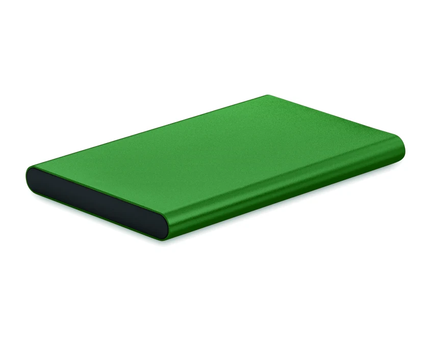 Ciemnozielony powerbank 4000 mAh z grawerem logo