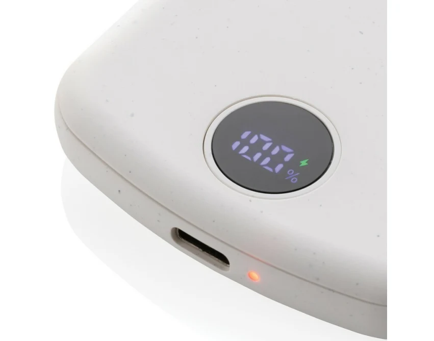 Magnetyczny power bank 5000 mAh RABS biały z logo firmy