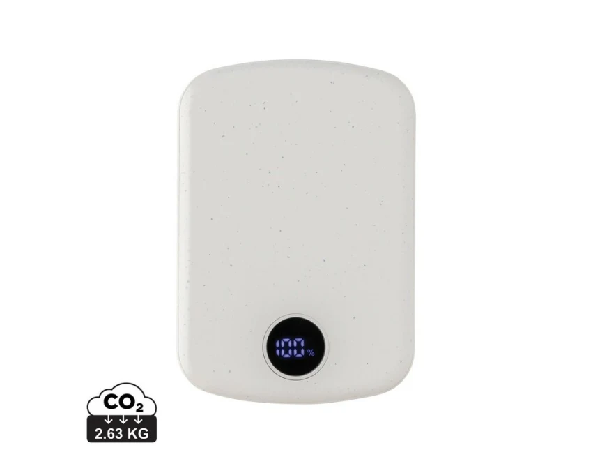 Magnetyczny power bank 5000 mAh RABS biały z logo firmy