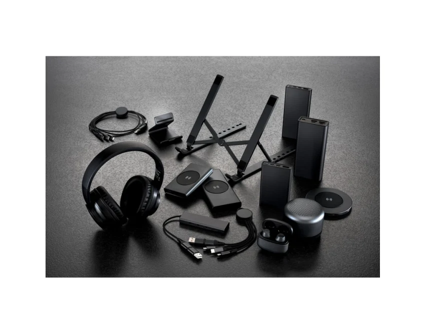 Szary power bank 10000 mAh Terra z aluminium z recyklingu