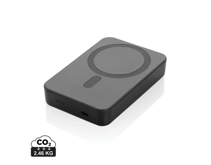 Czarny power bank 10000 mAh RABS z logo – Amporia