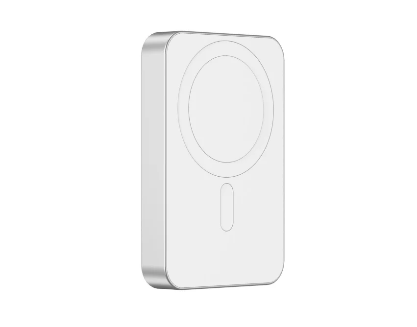 Srebrny power bank 10000 mAh Urban Vitamin z logo RABS