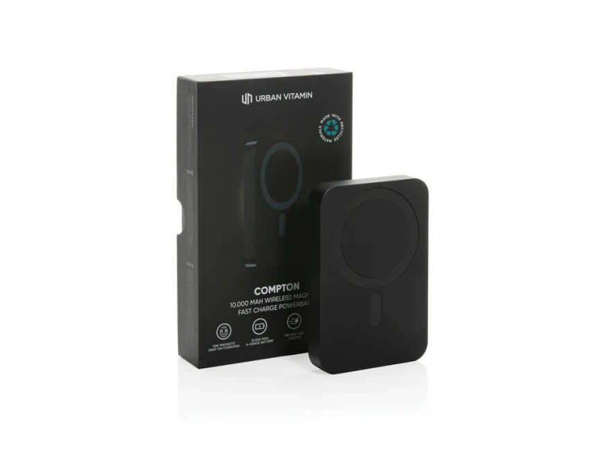 Power bank 10000 mAh Urban Vitamin Compton czarny z logo
