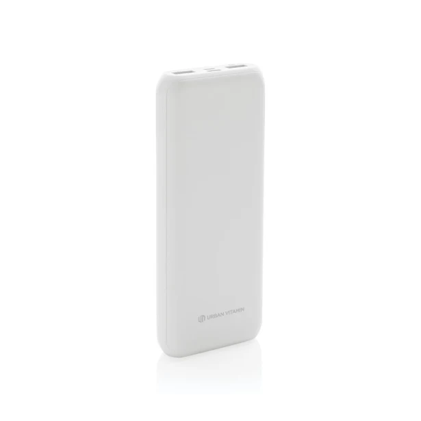 Biały power bank 20000 mAh z logo – Urban Vitamin, bez PVC