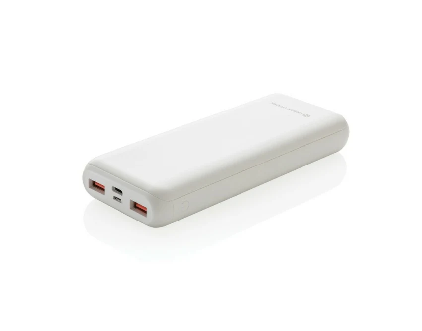 Biały power bank 20000 mAh z logo – Urban Vitamin, bez PVC